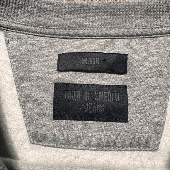 Tiger of Sweden Tjns Crazy Deluxe Grey Yellow Long Sleeve T Shirt Mens Medium - Picture 5 of 8